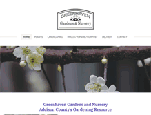Tablet Screenshot of greenhavengardensandnursery.com
